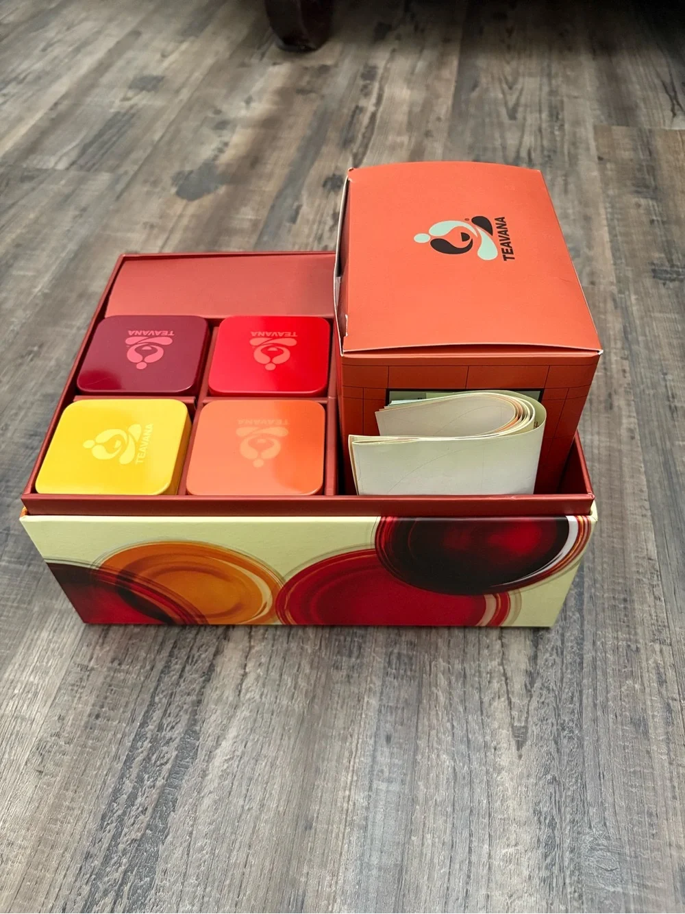 Vintage Teavana empty canister set with brand new perfect tea maker in box